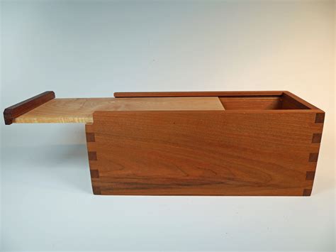 wooden box with metal fish on sliding lid|Wood Box With Sliding Lid .